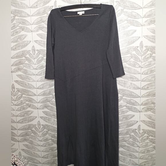 PureJill Dress Midi V Neck Half Sleeve - Picture 1 of 7